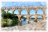 le_pont_du_gard_-_144_dap_fine_art_aquarell